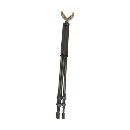Allen Company Axial Shooting Stick - Adjustable Tripod/Bipod/Monopod 61 inch by Allen with Quick-Snap & Rubber Grip Cradle, Black