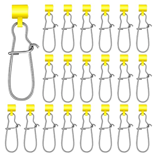Fishing Line Sinker Slides with Duo Lock Clip - Yellow, 4.3 cm, 50 pcs