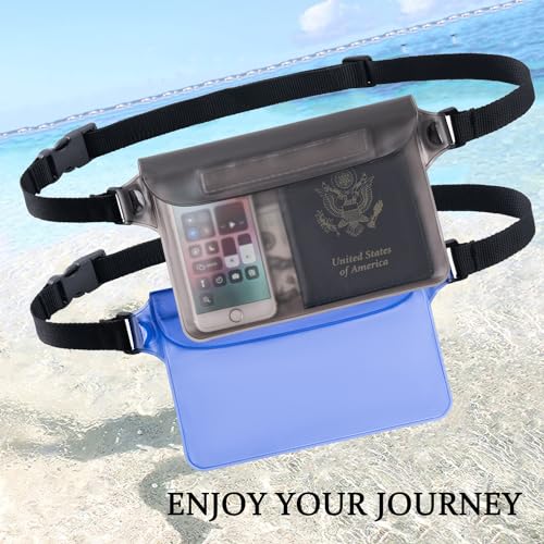 Waterproof Phone Pouch with Adjustable Waist Strap - Black