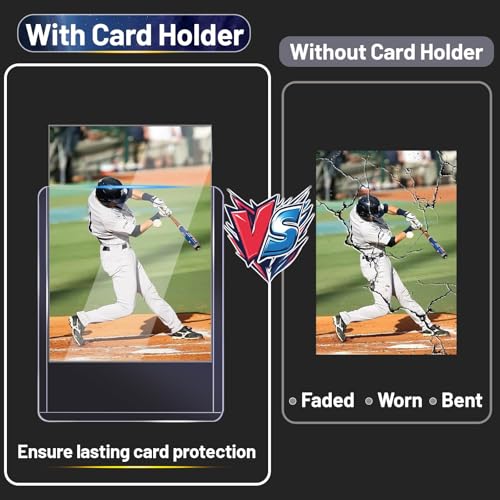 Lovfen 500 Toploaders 35PT Hard Plastic Card Sleeves for Baseball Trading Cards - Clear, Rigid Protection