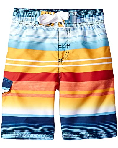 Kanu Surf Boys' Echo Quick Dry UPF 50+ Beach Swim Trunk 10-12 Victor Navy/Orange