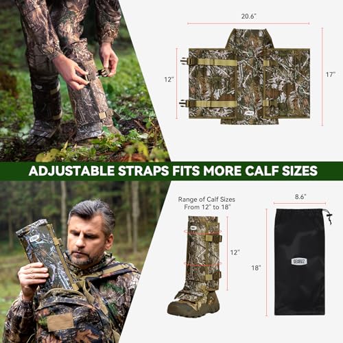 Durable Snake Gaiters for Men/Women - Camo Snake Bite Guards