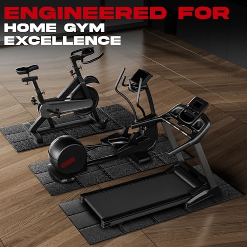Non-Slip Treadmill Mat - 79" x 39" Shock Absorbing Floor Protector