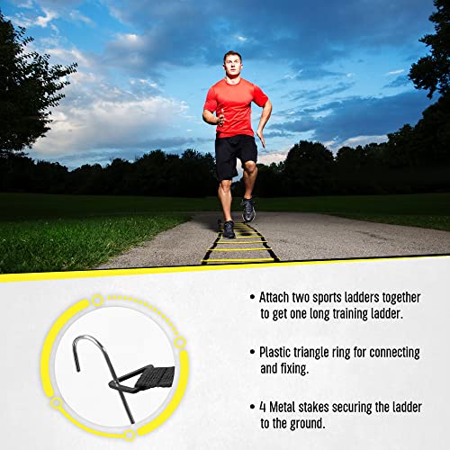 Agility Ladder Training Set with 12 Cones - Yellow