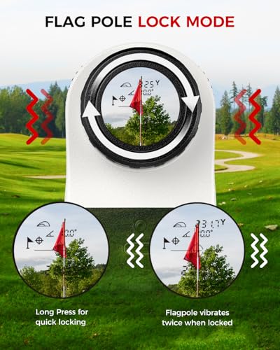 Golf Rangefinder with Slope - 1200 Yards Laser Range Finder - White