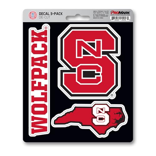 North Carolina State Wolfpack Team Decal Set - Red