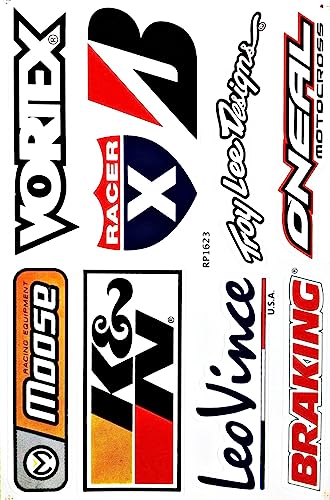Motorsport Vinyl Decals Stickers - 6 Pack for Cars & Bikes