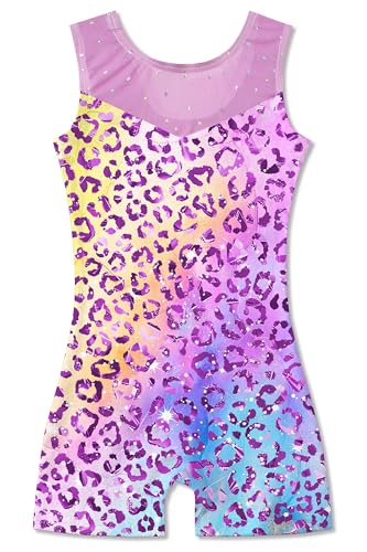 Gymnastics Leotard for Girls - Sequin Mesh Unitard 2-10Y