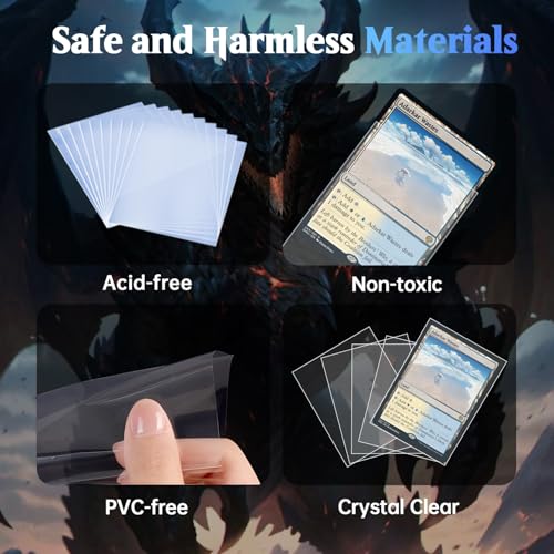 600 Clear Inner Card Sleeves for MTG & TCG - High Clarity Protection