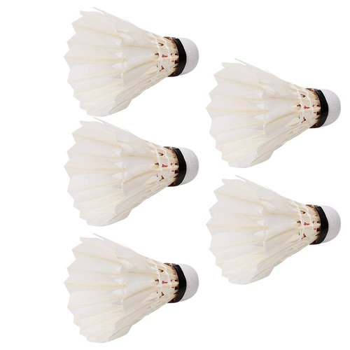 ZJchao 5PCS Feather Badminton Shuttlecocks Birdies, Faux Flying Stable Badminton Balls for Indoor and Outdoor Games Activity Training