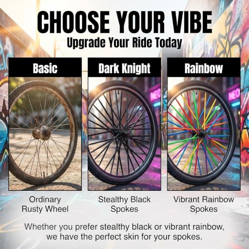 72PCS Bicycle Spoke Skins Covers - 11 Mixed Colors for Bikes