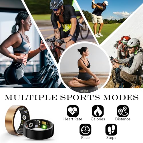 Smart Fitness Tracker Ring for Men & Women - Sleep, Stress & Activity Monitoring, IP68 Waterproof