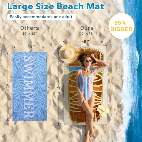 Microfiber Beach Blanket - Sand-Free Quick-Dry Towel Mat - Totem