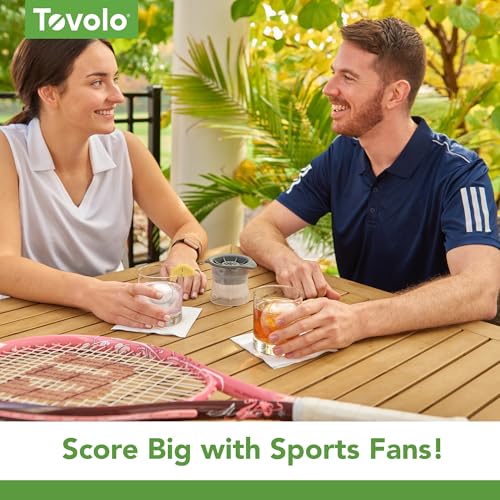 Tennis Ice Cube Molds - Pack of 2 Large Silicone Spheres