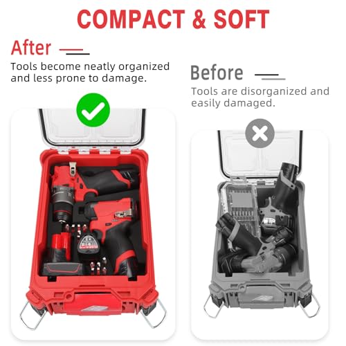 Gen 3 M12 Drill Driver and Accessories Organizer for Milwaukee 48-22-8435 Packout Tool Box - EVA Liner for Enhanced Protection(Black Liner Only - Box and Tools Not Included)