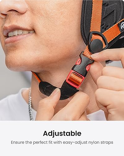 Kayak Helmet with Ear Pads - Adjustable Surf Helmet, Matte Orange / Medium