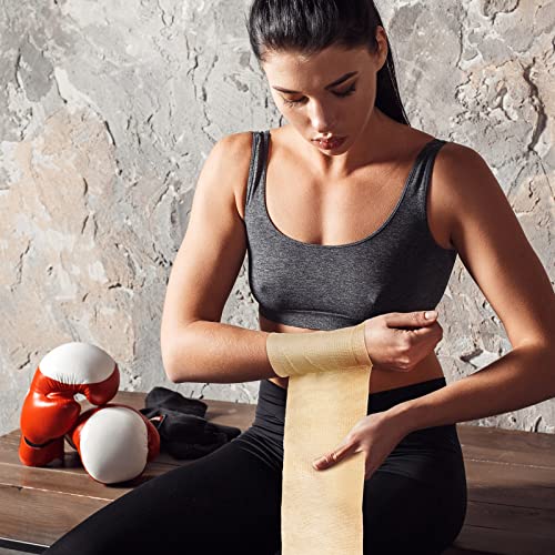 Treela 36 Pcs Self-Adherent Bandage Wrap 4 Inch x 5 Yard Nude - Breathable Elastic Tape for First Aid, Sports, Pet Care