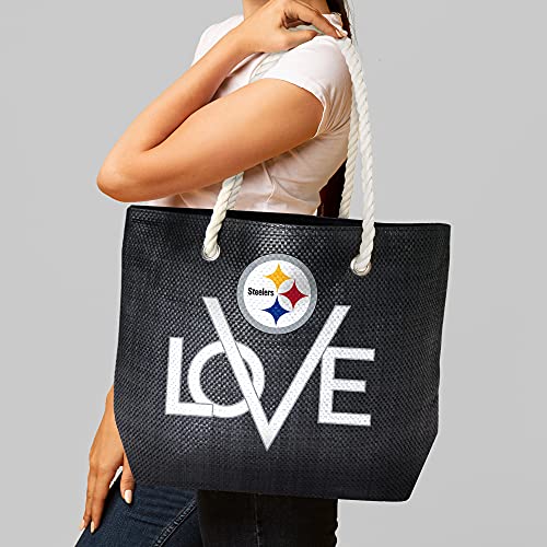 Pittsburgh Steelers Love Tote Bag - Eco-Friendly Rope Design