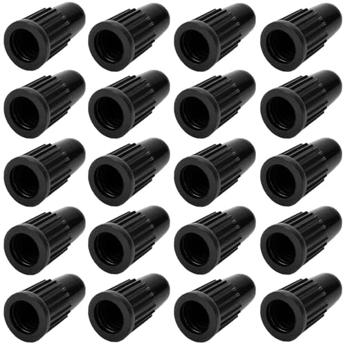 Presta Valve Caps - Plastic Dust Stem Covers for MTB and Road Bike - 20 Pack