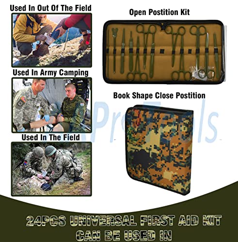 24-Piece Emergency Survival First Aid Kit with Bleed Control Pouch