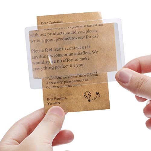 3X Pocket Magnifier Fresnel Lens - 20 Pcs Credit Card Size