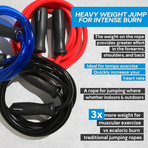 Weighted Jump Rope for MMA Training - 1.2 lbs, 8 ft Red