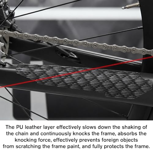 Bicycle Chainstay Protector Decal - Black Stripes
