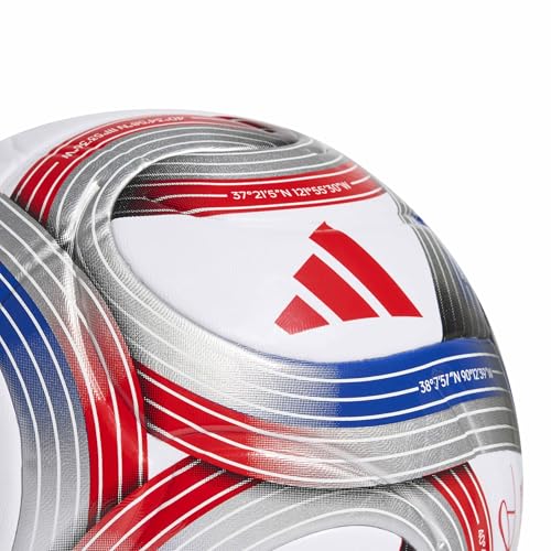 Game-Ready MLS Soccer Ball - White/Team Royal Blue/Red/Silver Metallic