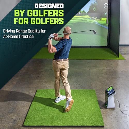 Elite Golf Hitting Mat - 5' x 4' 15mm Turf for Indoor & Outdoor Practice