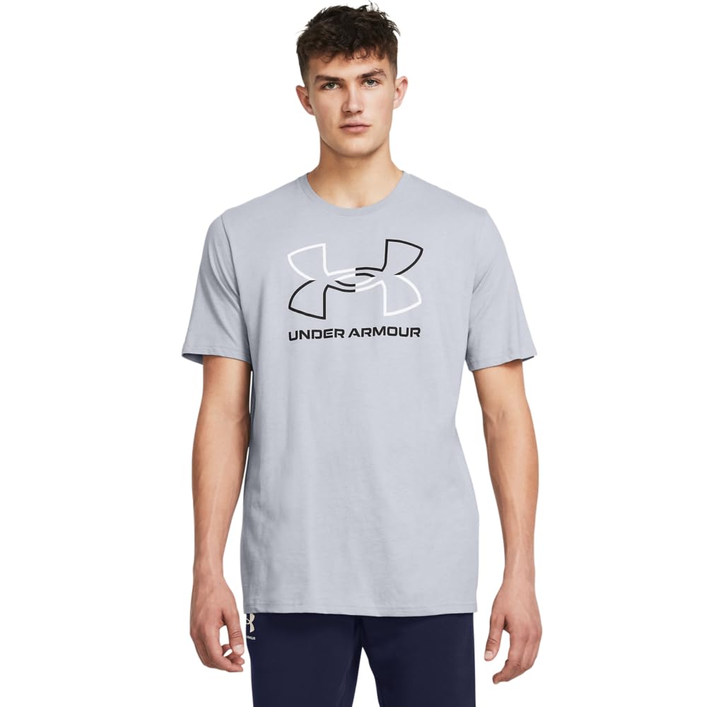 Under Armour Men's Global Foundation Short Sleeve T Shirt, (011) Mod Gray Medium Heather / / Black, X-Large