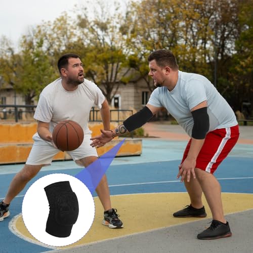 Elbow Pads - Breathable Arm Brace Support for Volleyball & Basketball - Black