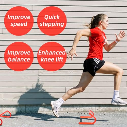 6 Pack Agility Speed Training Hurdles - 6" Detachable Set