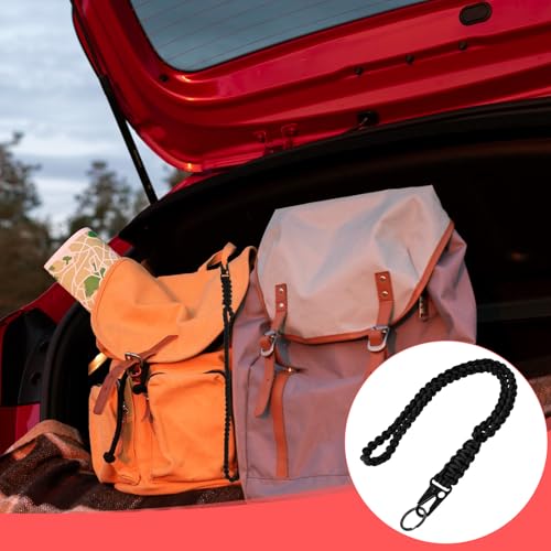 Heavy Duty Paracord Lanyard Keychain - 19.68 Inches Black