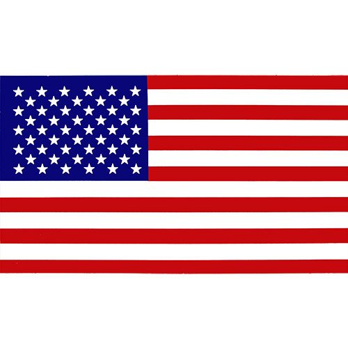 American Flag Decal - 2 x 4 Inches Weather-Proof Vinyl