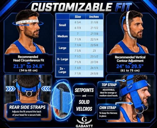 Neck Trainer Harness with Resistance Bands & Weight Lifting Kit