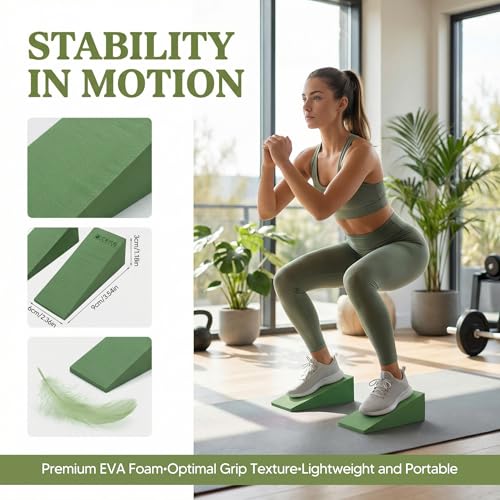 Yoga Foam Wedge Block Set - EVA Slant Board Calf Stretcher