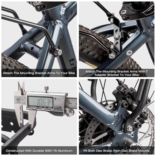CXWXC Bike Cargo Rack 26-27.5 Inch for Disc & Non-Disc Brake Mountain & Touring Bikes