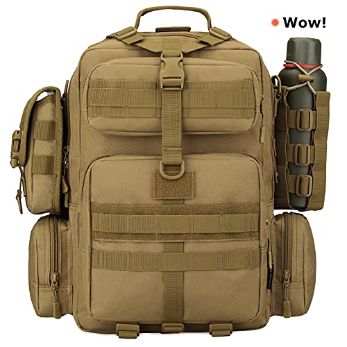 SunForMorning Grey Tactical MOLLE Water Bottle Pouch Hydration Carrier
