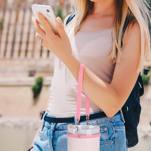 Silicone Water Bottle Sling with Strap and Boot - Pink