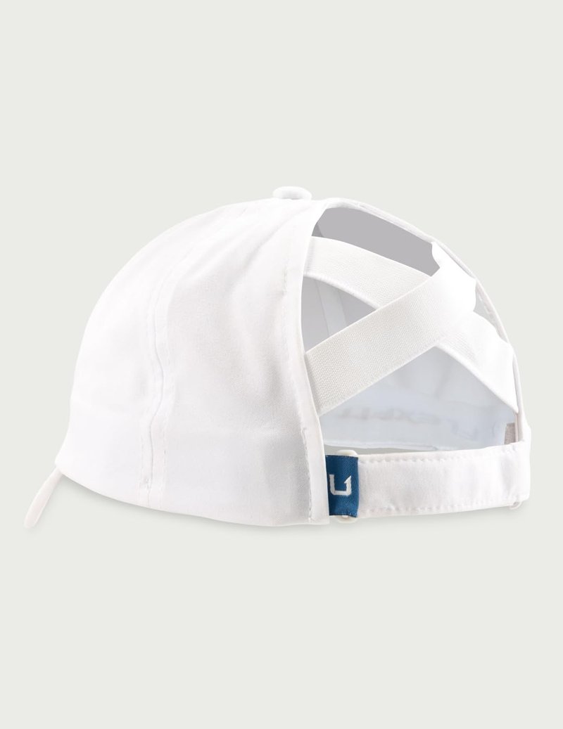 HUK - Womens Trucker Hat, Anti-Glare Snapback Fishing Hat for Women, White, One Size