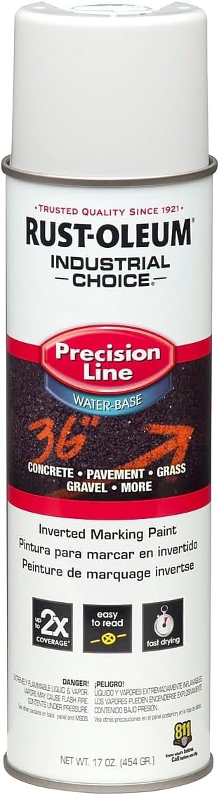 Fluorescent Orange Marking Spray Paint - Rust-Oleum 12 Pack, 17 Oz Inverted Solvent-Based
