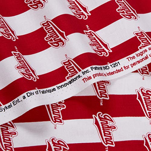 Indiana Hoosiers Cotton Fabric by the Yard - Red & White