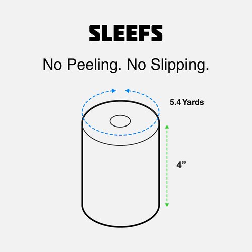 SLEEFS White Turf Tape Football - Extra Wide Waterproof Sports Athletic Tape - Flexible Breathable Ultra Sticky for Arms, Wrists, Ankles, Injuries - Lacrosse, Soccer, Baseball, Basketball