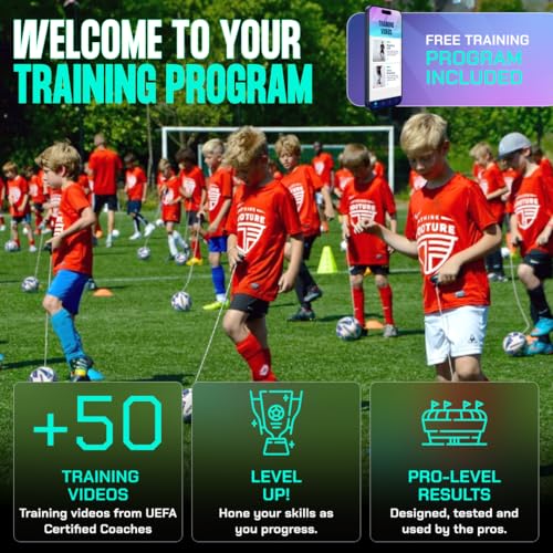 SenseBall Soccer Training Ball Size 3 Blue & White with App for Kids & Youth