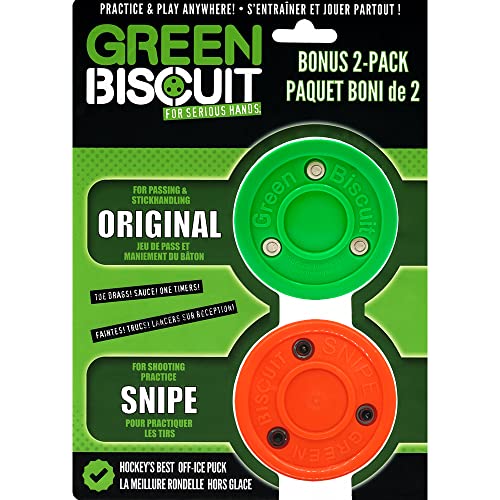 Green Biscuit Hockey Passing and Shooting Puck Combo - Street & Ice Training
