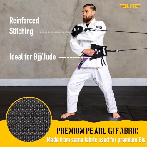 Elite Sports Jiu Jitsu Grip Strength Trainer with Resistance Bands for BJJ MMA Grappling