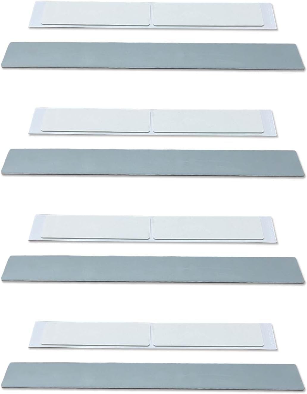 Under Cabinet Lights Magnetic stickys 4PCS - Replacement Magnetic Strips with Adhesive Backing for Under Cabinet Lights, Gray(Non-Magnetic