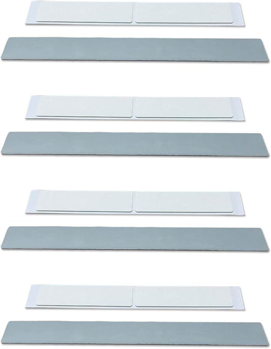 Under Cabinet Lights Magnetic stickys 4PCS - Replacement Magnetic Strips with Adhesive Backing for Under Cabinet Lights, Gray(Non-Magnetic