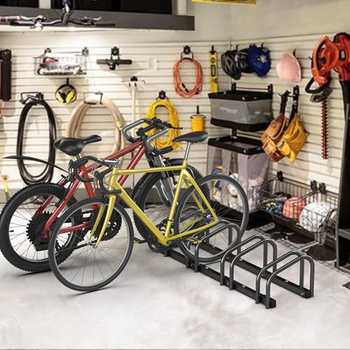 Ultrawall 4 Bike Floor Storage Rack for Garage - Heavy Duty Bike Stand