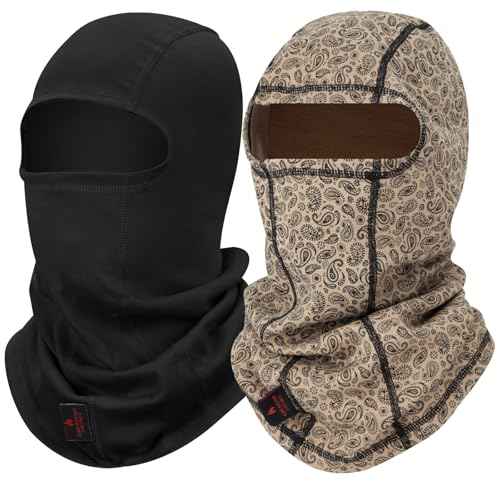 FR Balaclava Face Cover 100% Cotton Flame Proof for Oilfield Construction Industrial Work Lightweight Safety
